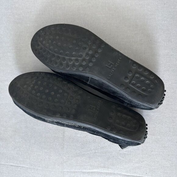 L'Amour Des Pieds Yerusha Ballet Flat Women Size 10 Black Leather Suede Slip On - Picture 7 of 7